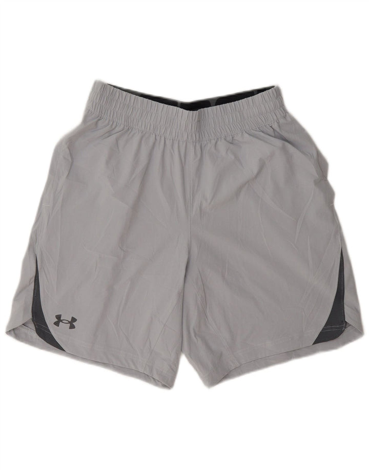 Under Armour Short de Sport Graphique Homme Gris Colorblock Polyester