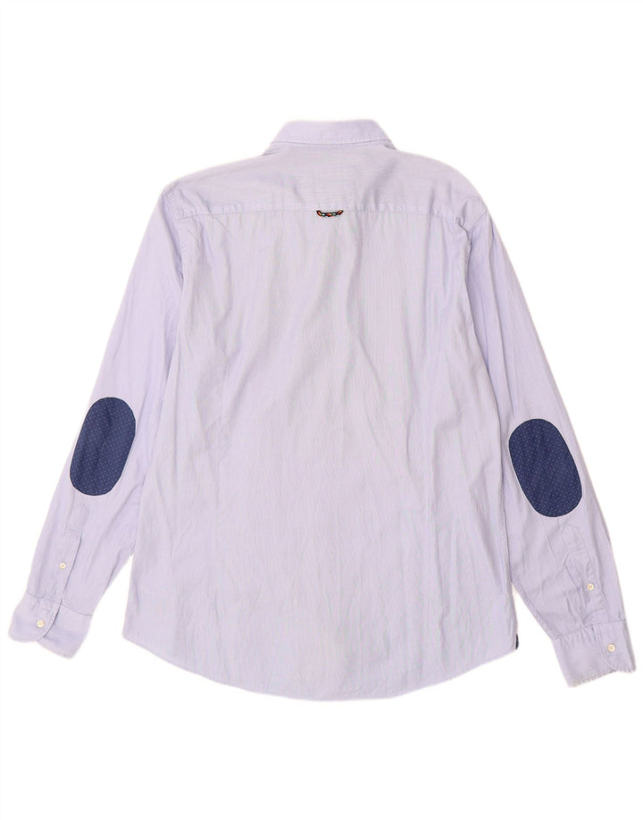 Massimo Dutti Chemise Homme Large Bleu Coton