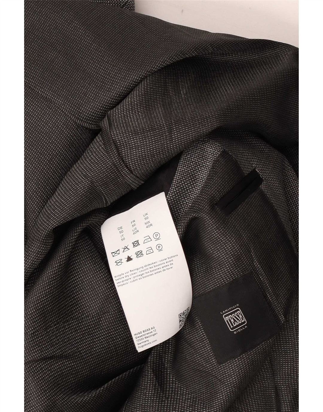 Lanificio In Biella Veste Blazer 2 Boutons Homme UK 50 Grand Gris