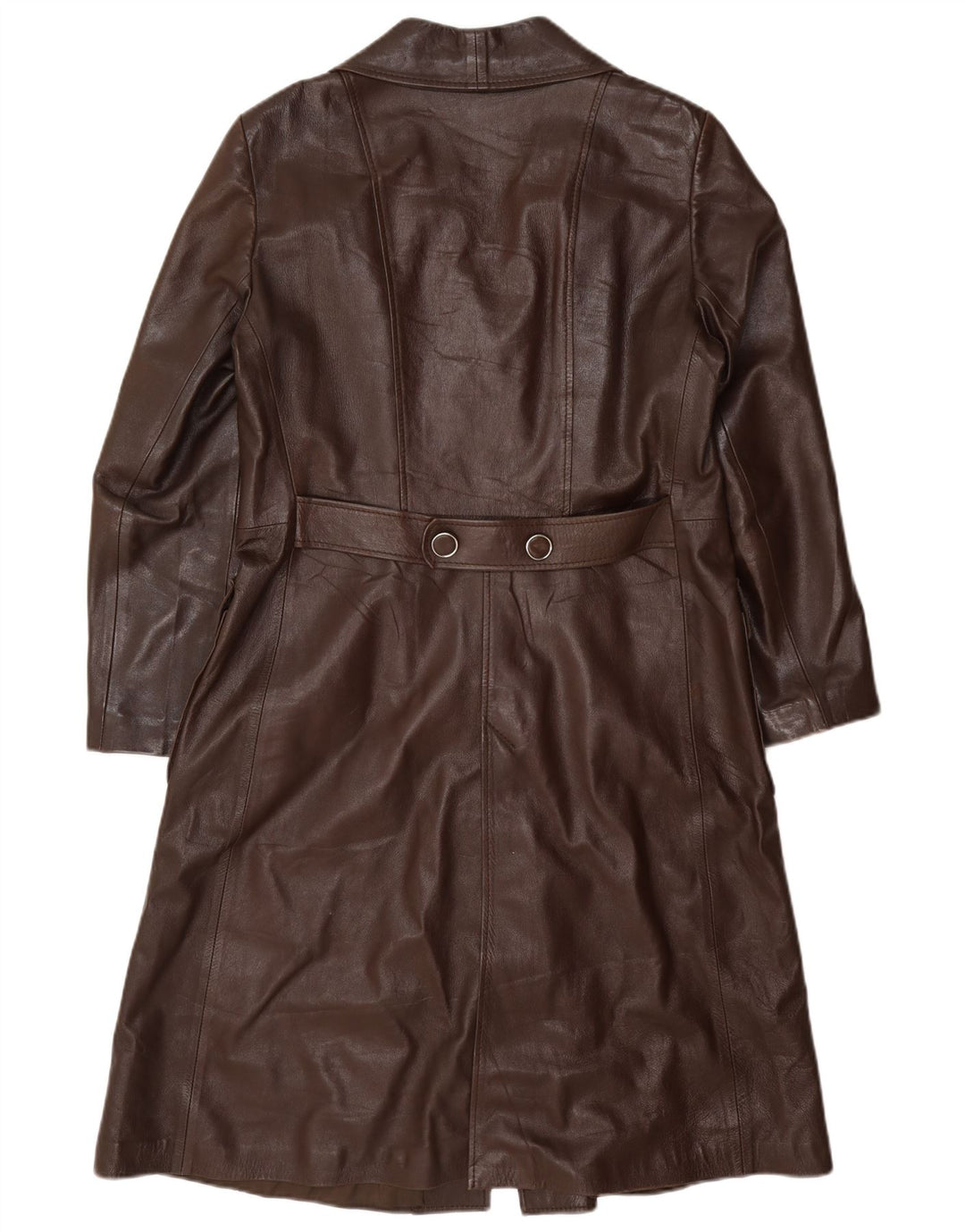 Manteau en cuir femme vintage IT 48 XL Bordeaux