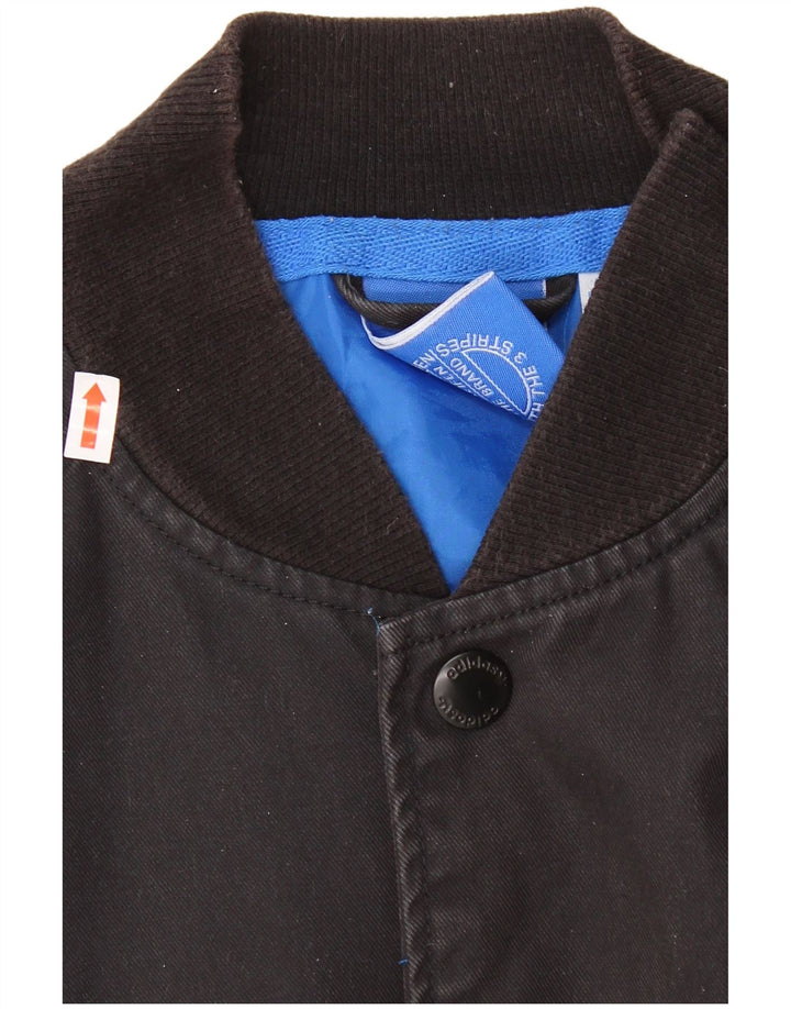 Adidas Veste Varsity Graphique pour Homme UK 38 Coton Colorblock Noir Moyen