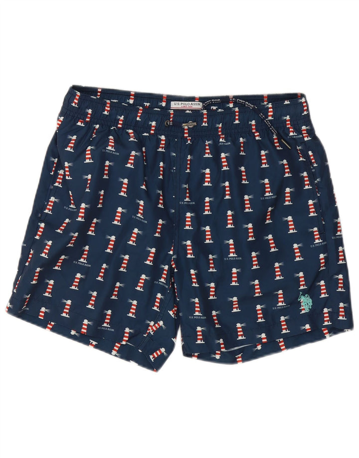 POLO AMÉRICAIN ASSN. Short De Bain Homme Bleu Marine Moyen À Pois