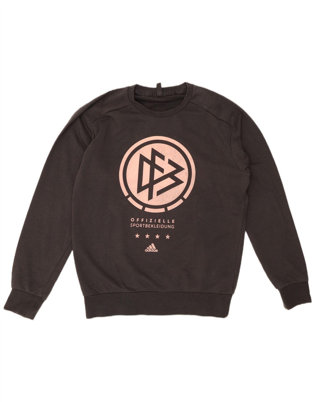 ADIDAS Sweat-Shirt Graphique Homme Gris Moyen Coton