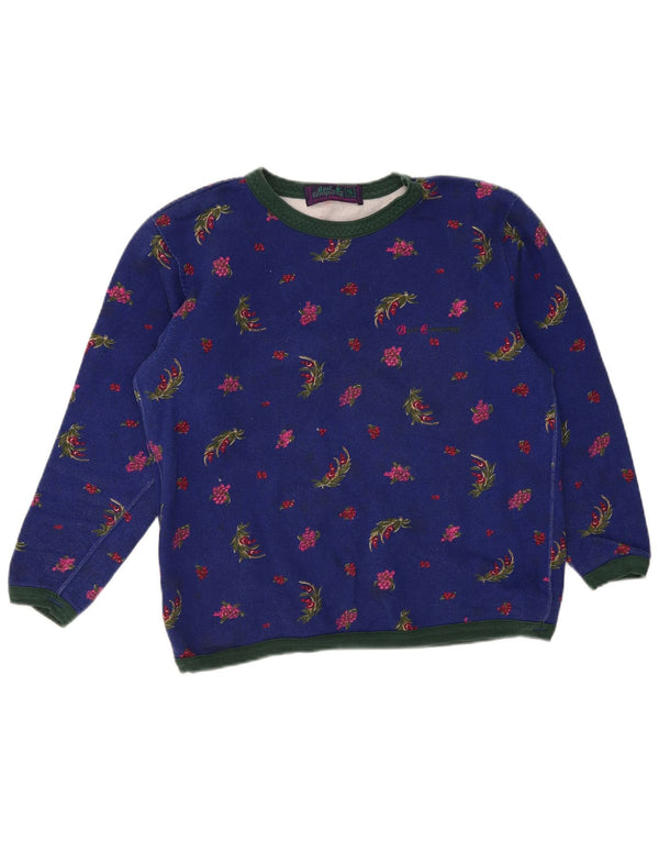 Best Company Sweat-shirt surdimensionné pour femme UK 10 Petit bleu floral