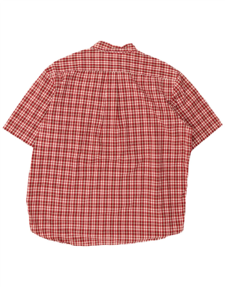 EDDIE BAUER Chemise à manches courtes pour homme XL Rouge à carreaux en coton