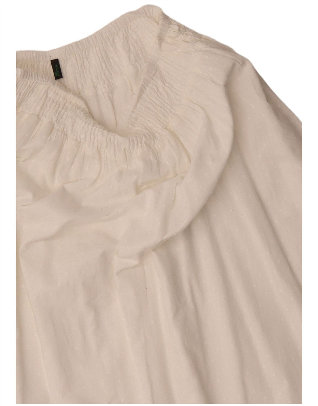 BENETTON Jupe Gypsy Taille Haute Femme W28 Medium Blanc Taché