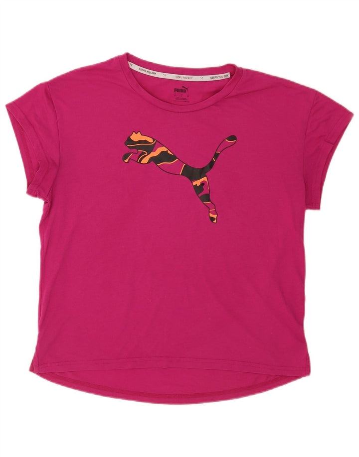 Puma T-shirt graphique pour femme UK 14 Rose moyen Polyester