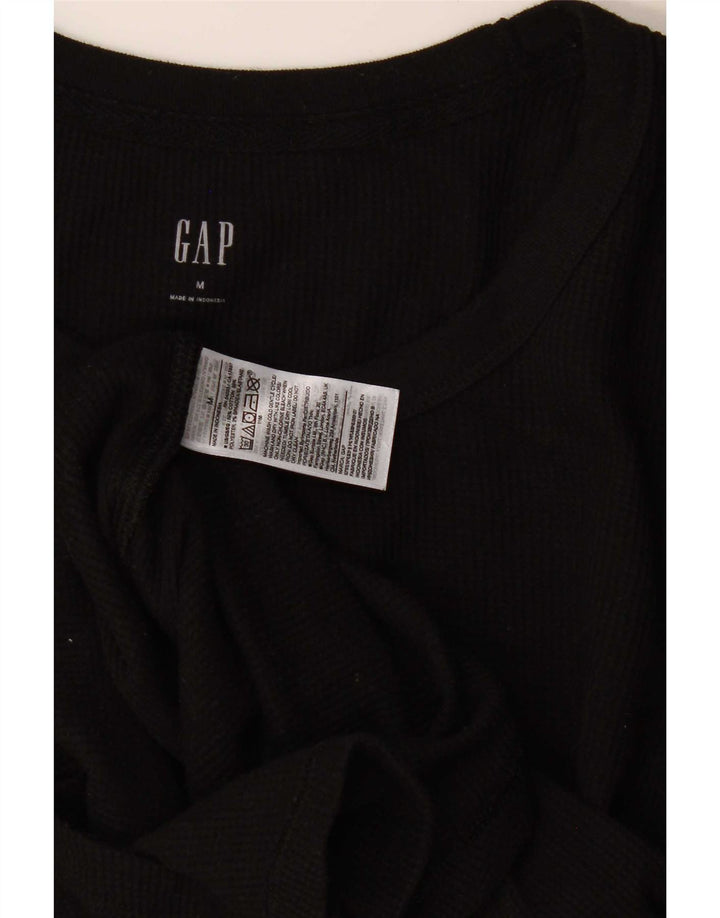 Gap Haut Femme Manches Longues UK 12 Moyen Noir Coton
