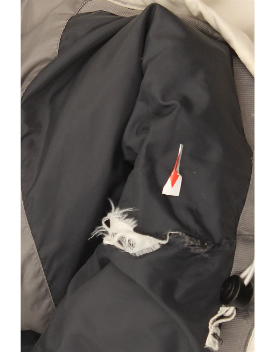 Champion Veste matelassée à capuche pour homme UK 40 Large Gris Colorblock