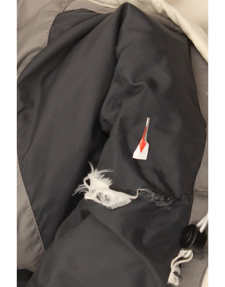 Champion Veste matelassée à capuche pour homme UK 40 Large Gris Colorblock