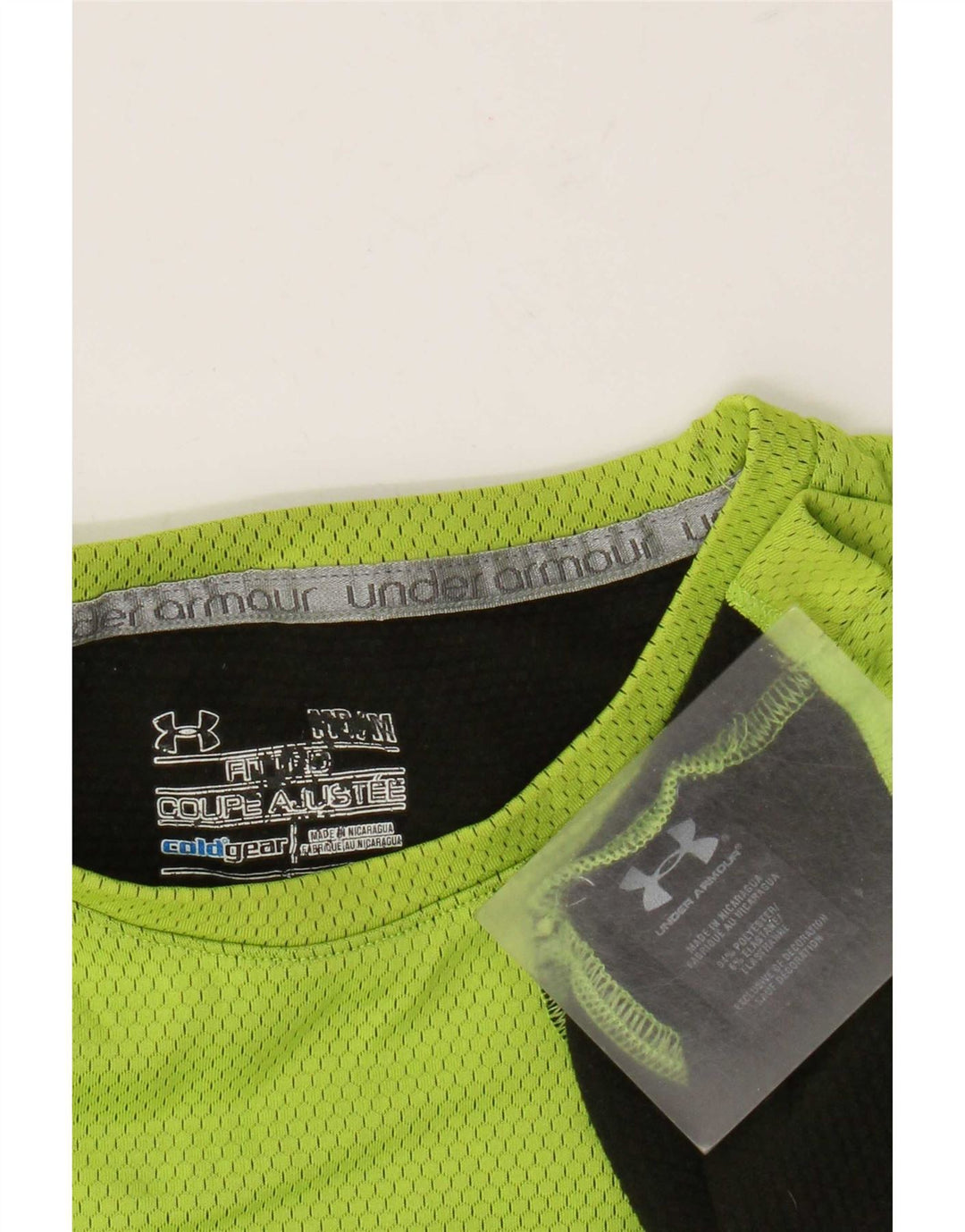Under Armour Cold Gear Top Manches Longues UK 12 Femme Vert Moyen Polyester