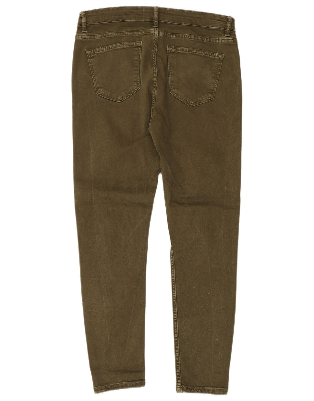 Zara Jean Slim Femme EU 40 Medium W30 L27 Kaki Colorblock