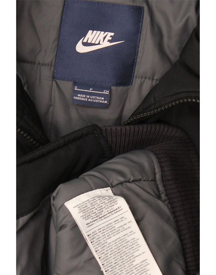 Nike Veste matelassée à capuche pour homme UK 36 Petit Noir Polyester