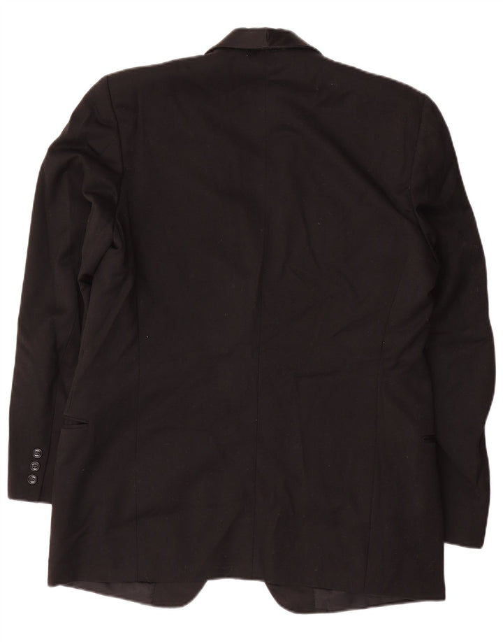 Vintage Homme 1 Bouton 2 Pièces Costume IT 52 XL W32 L30 Noir