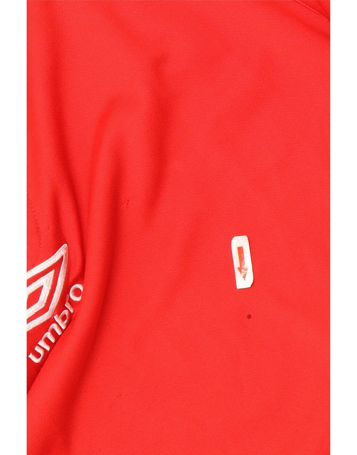 Umbro Homme Zip Neck Sweatshirt Jumper XL Rouge Polyester