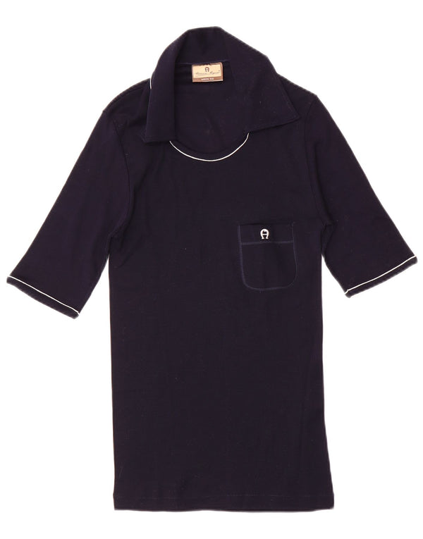 Etienne Aigner Polo IT 50 Bleu Marine Moyen Coton Homme