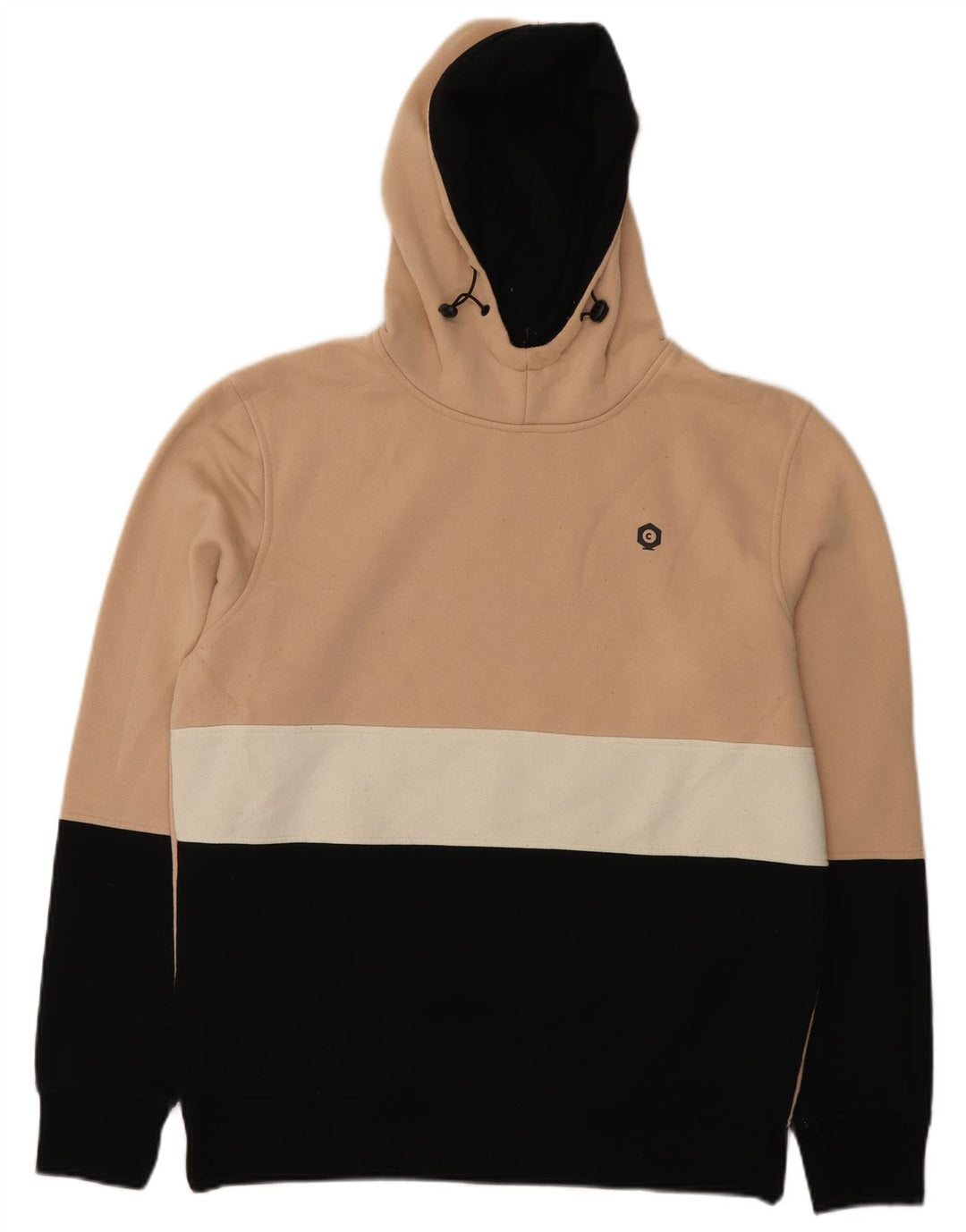 Jack & Jones Pull à capuche pour homme XL Beige Colorblock Polyester