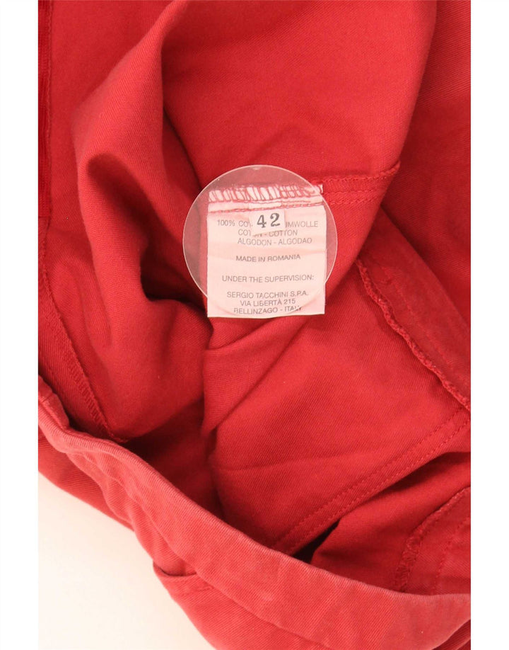 Sergio Tacchini Jupe trapèze pour femme IT 42 Medium W30 Rouge Coton