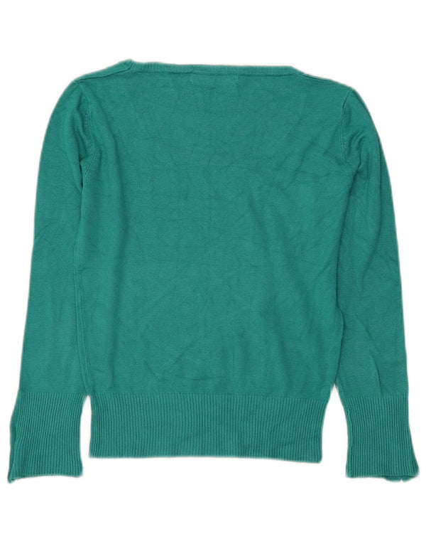 Zara Pull col bateau pour femme UK 12 Rayonne vert moyen