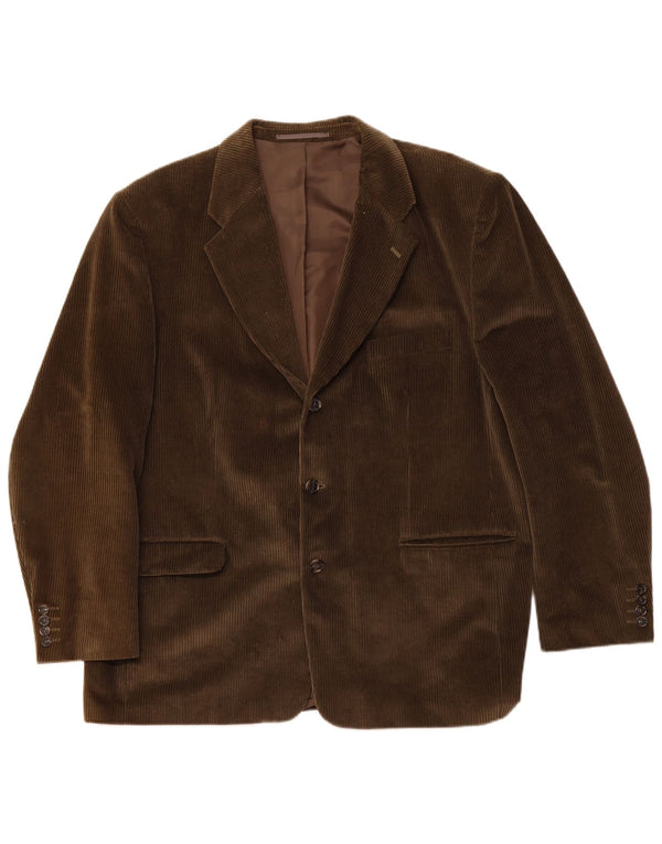 Canda Veste blazer en velours côtelé à 3 boutons pour homme UK 58 4XL Coton vert