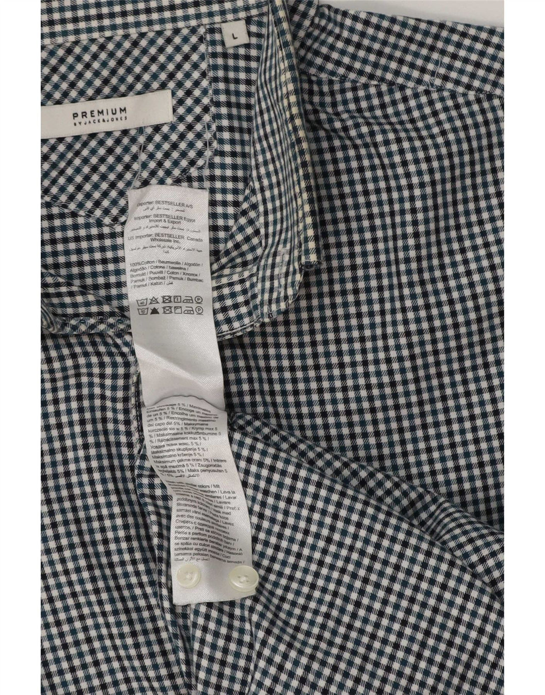 Jack & Jones Chemise Homme Large Bleu Vichy Coton