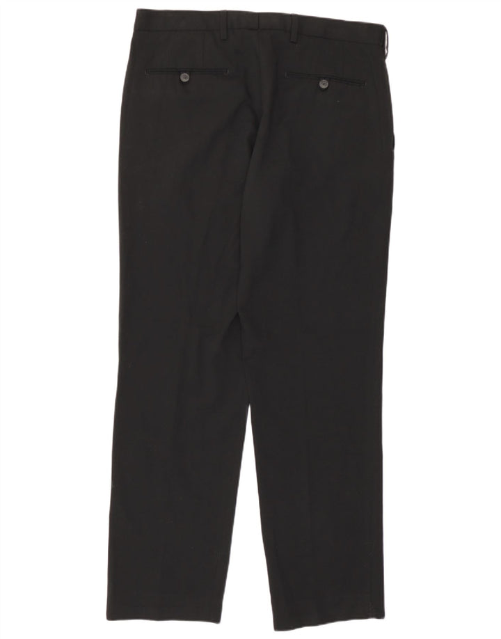 Marks & Spencer Pantalon décontracté coupe régulière pour homme W34 L31 Noir Polyester