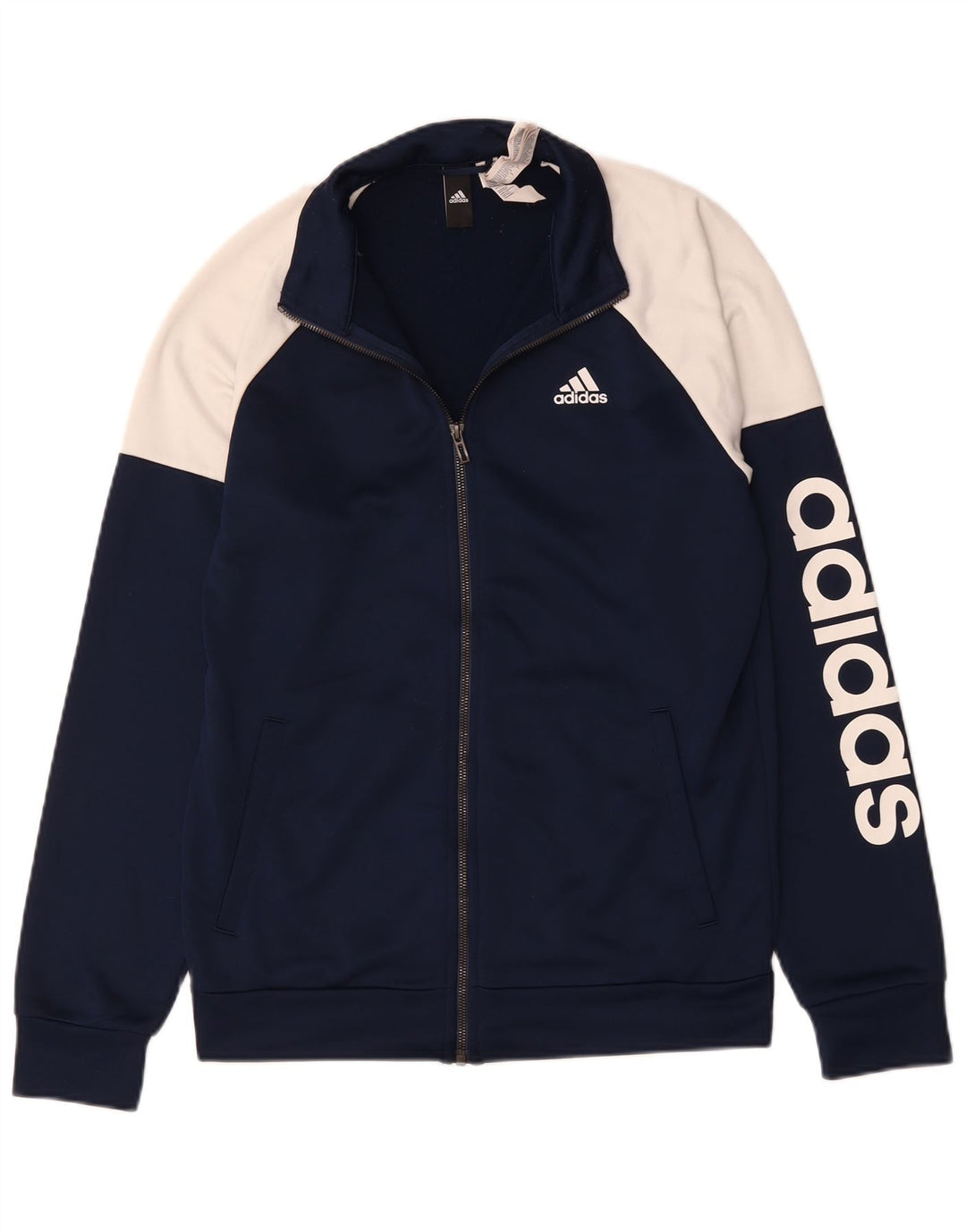 Adidas Veste de survêtement pour homme UK 38/40 Bleu marine moyen Colourblock