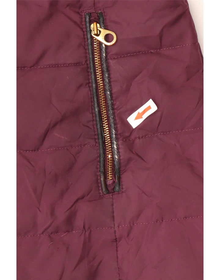 Joules Manteau rembourré à capuche pour femme UK 8 Small Bordeaux Polyester