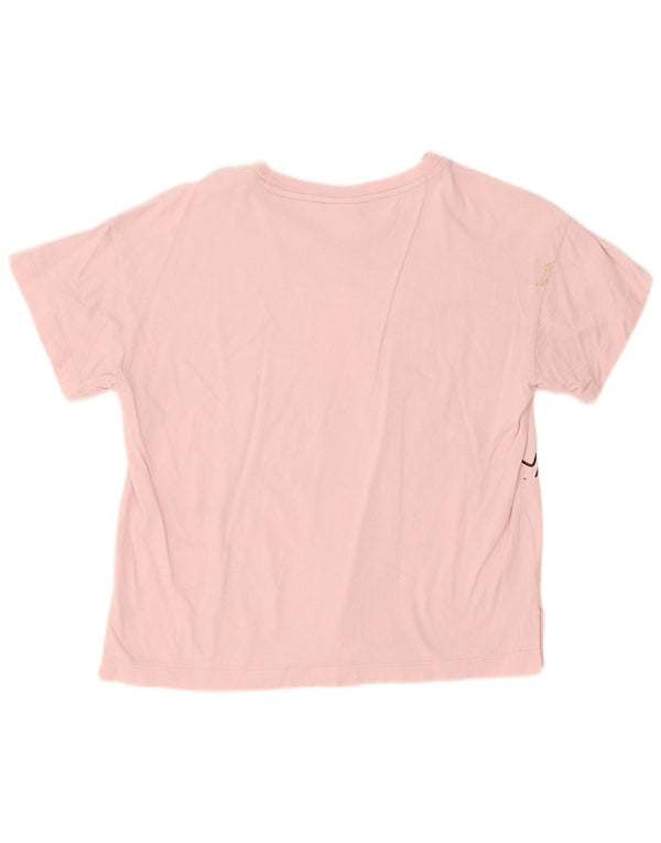 Champion T-Shirt Graphique Femme UK 14 Large Rose Coton