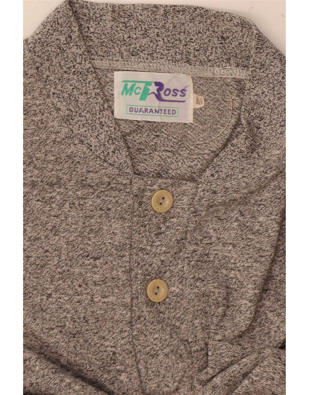 MCROSS Polo Homme Gris Moyen Moucheté