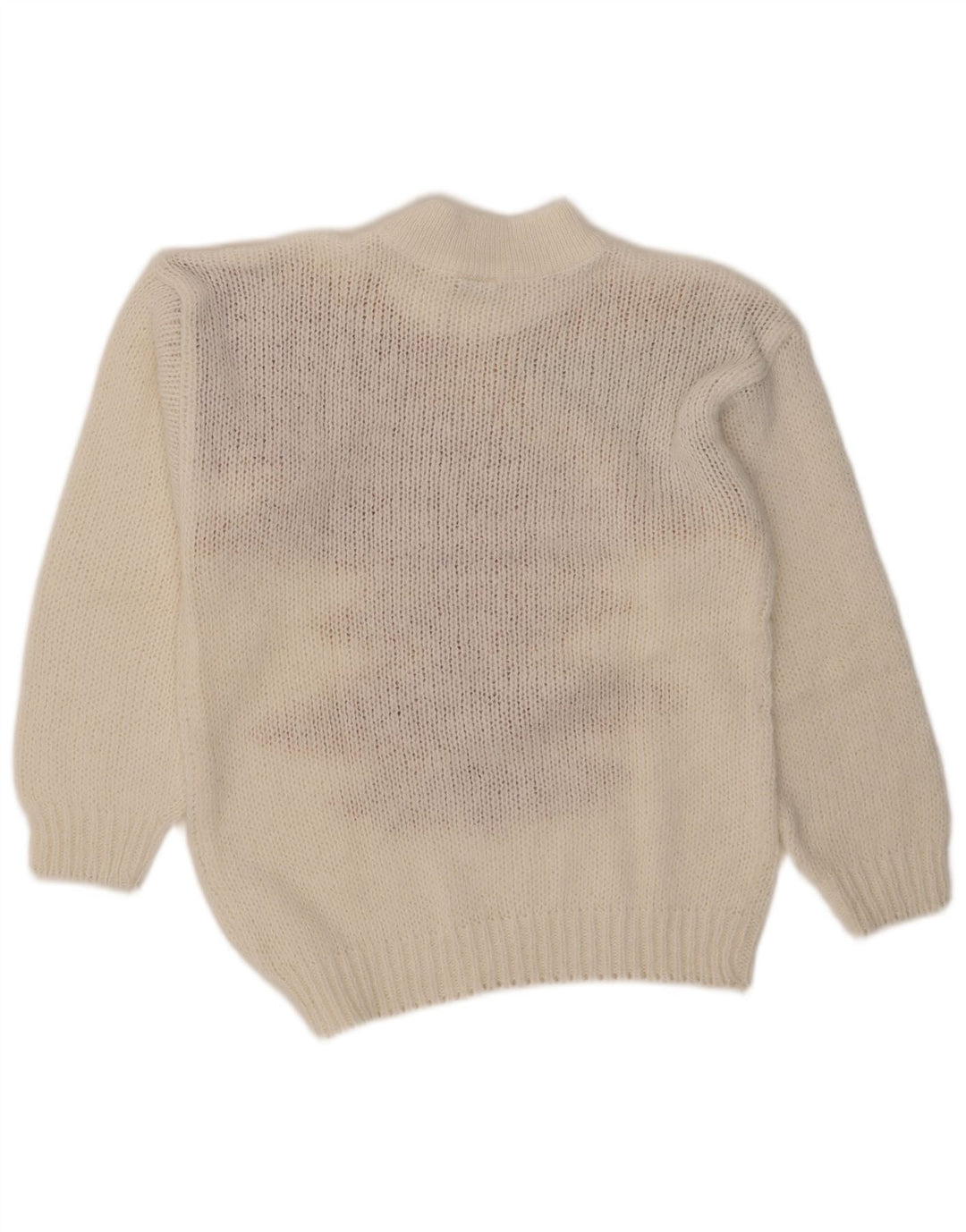 C&A Pull à col roulé pour femme EU 40 Medium Blanc Colourblock
