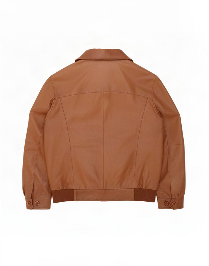 Bugatti Veste en cuir bomber pour homme IT 50 Large Marron