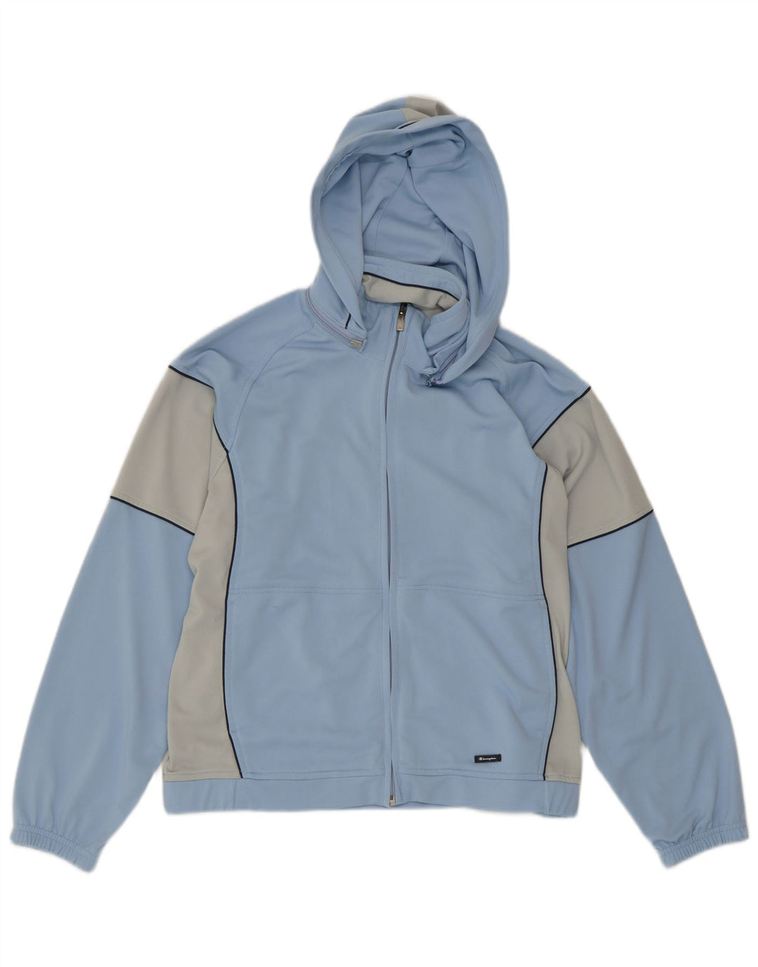 Champion Veste de Survêtement à Capuche Homme Bleu Moyen Polyester Colorblock