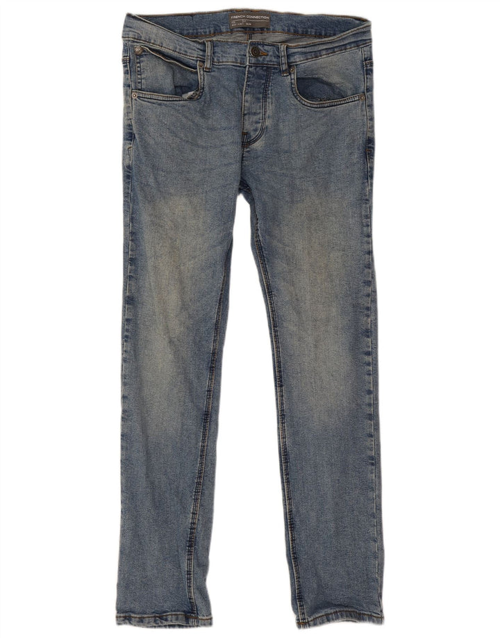 French Connection Jean Slim Homme W32 L32 Bleu Coton