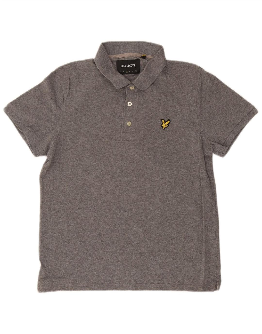 Lyle & Scott Polo Homme Gris Moyen Moucheté Coton
