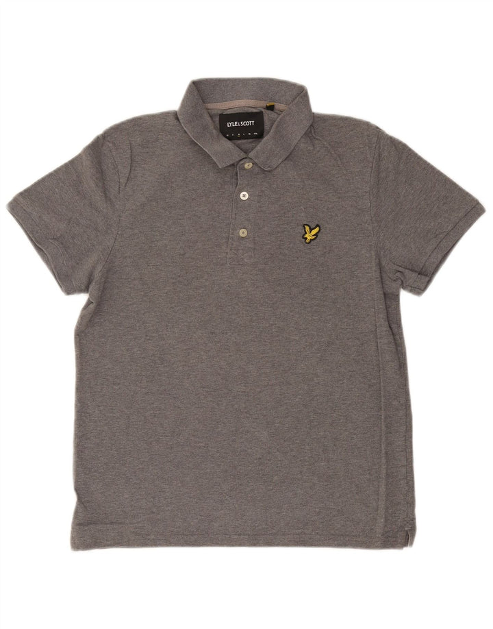 Lyle & Scott Polo Homme Gris Moyen Moucheté Coton