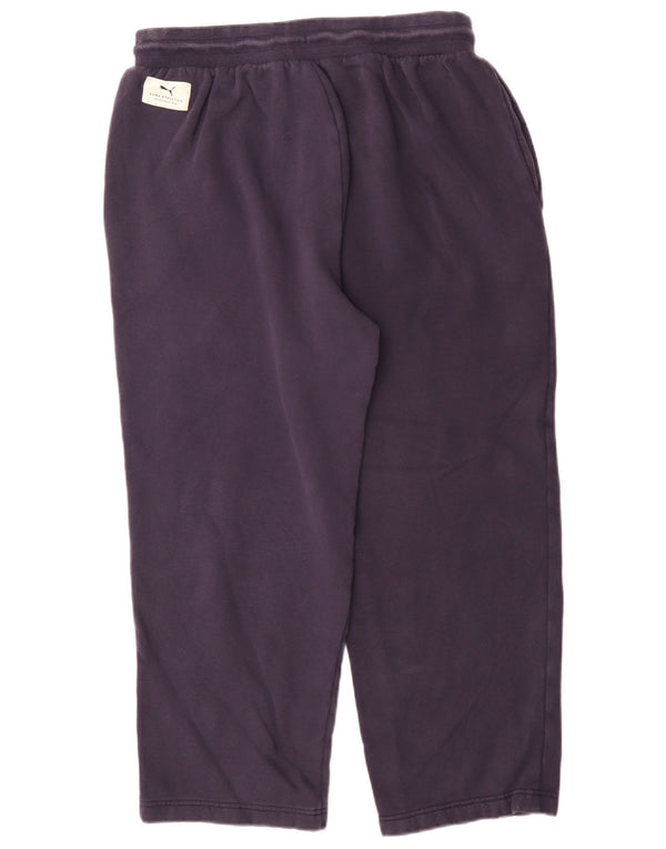 Puma Pantalon de Survêtement Femme Large Bleu Marine Coton