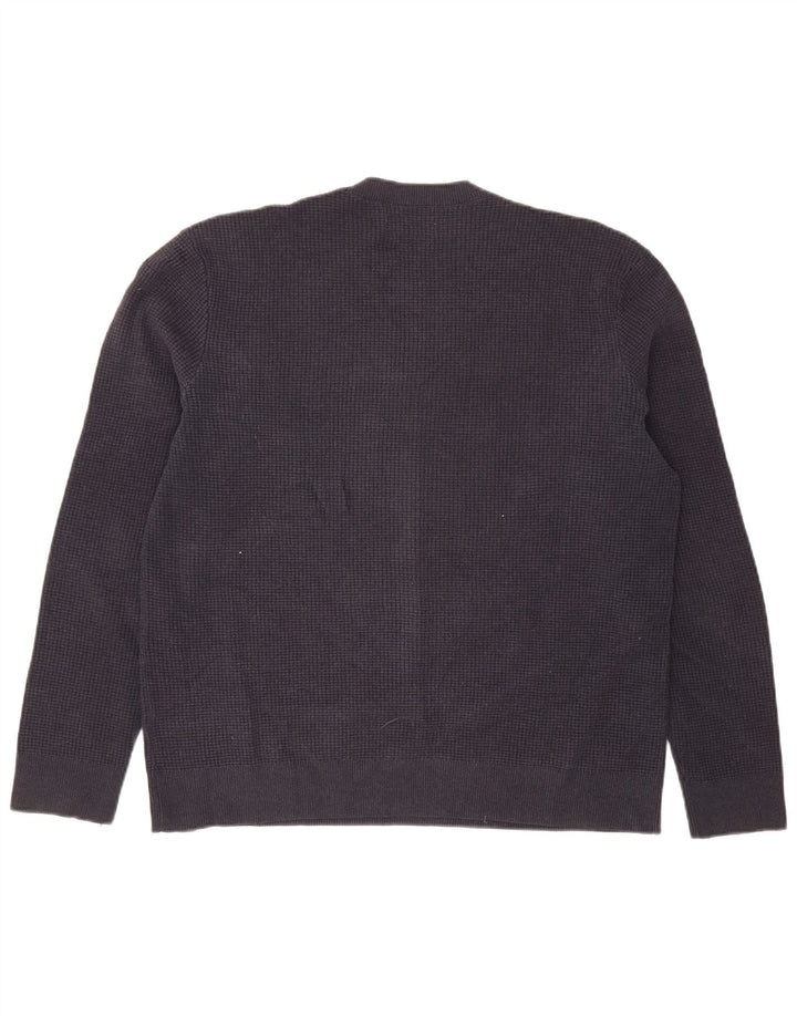 Marks & Spencer Pull à col rond pour homme en polyester bleu marine Taille L
