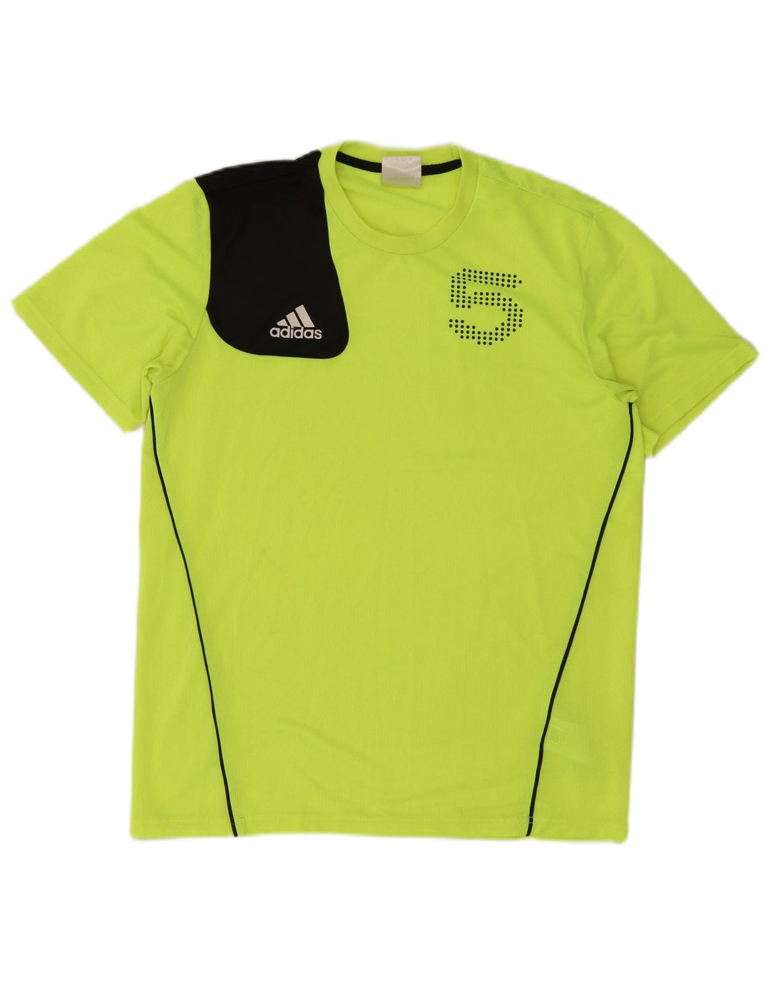 Adidas T-shirt graphique pour homme en polyester color block vert moyen