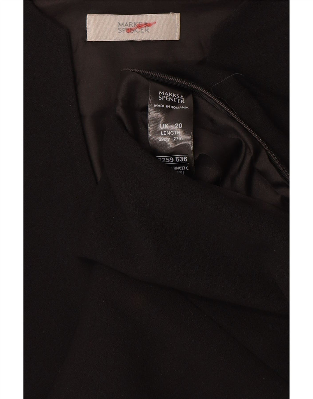 MARKS & SPENCER Robe fourreau pour femme UK 20 2XL Noir Polyester