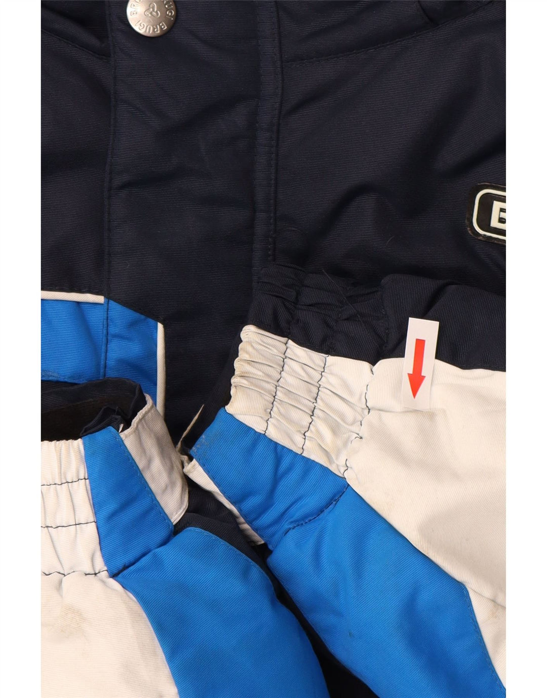 Brugi Veste de Ski à Capuche Homme Large Bleu Colorblock Polyamide