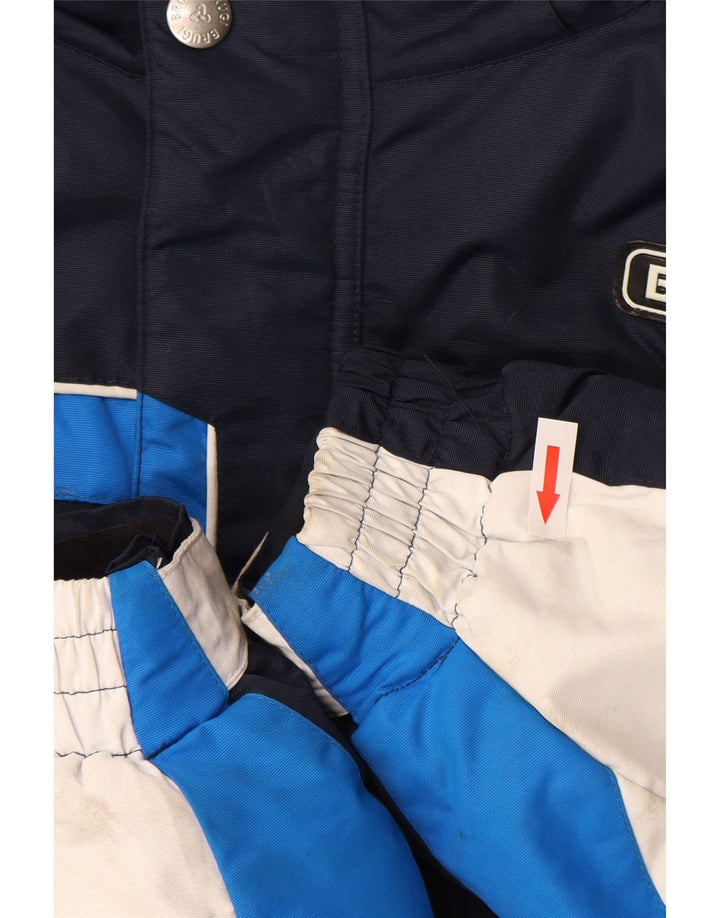 Brugi Veste de Ski à Capuche Homme Large Bleu Colorblock Polyamide