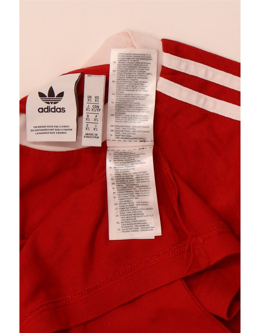 ADIDAS T-Shirt Homme Top XS Rouge Coton