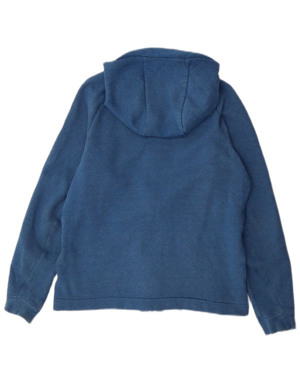 Nike Sweat à capuche zippé en coton color block bleu moyen pour homme