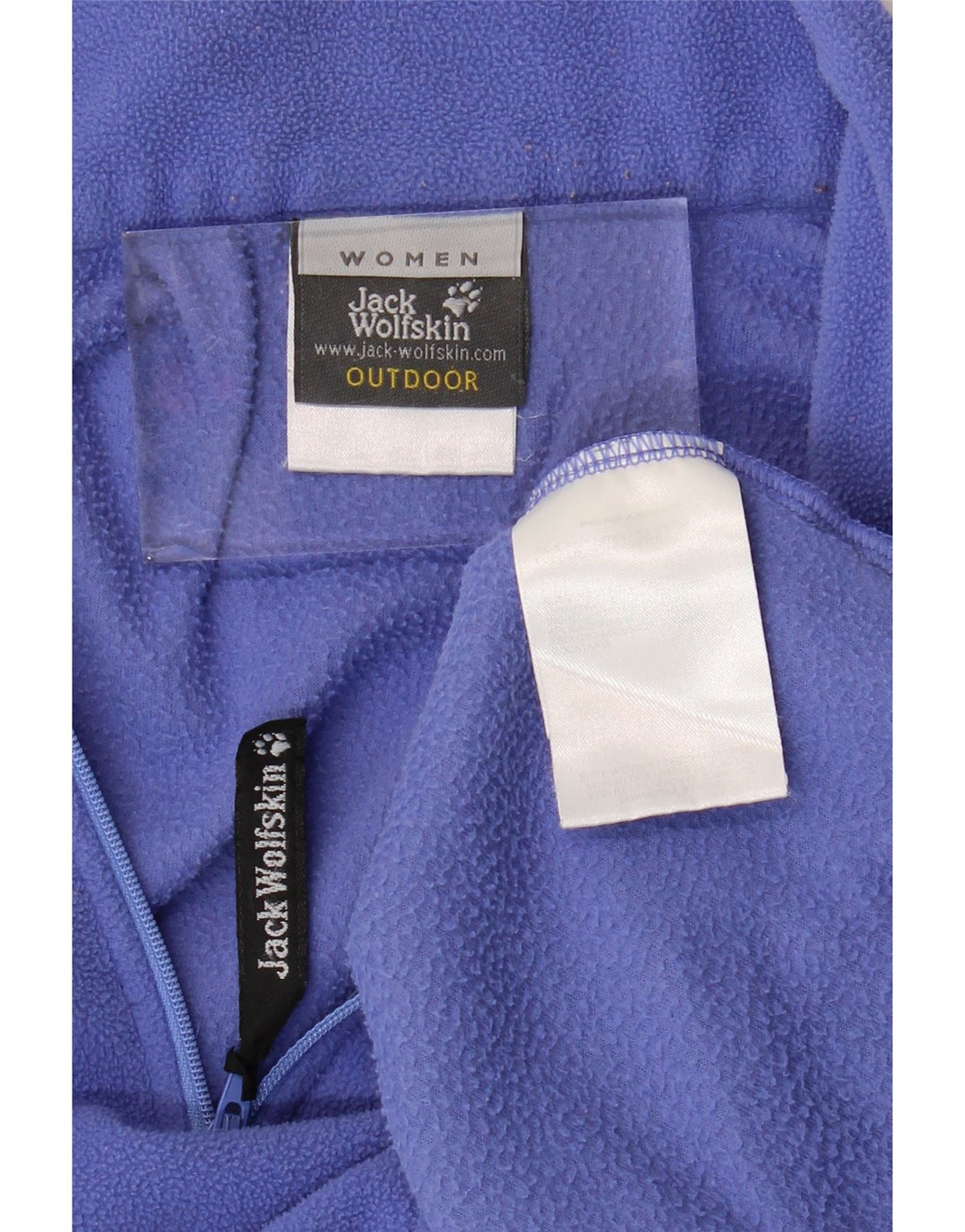 JACK WOLFSKIN Pull polaire à col zippé pour femme UK 12 Violet moyen Polyester