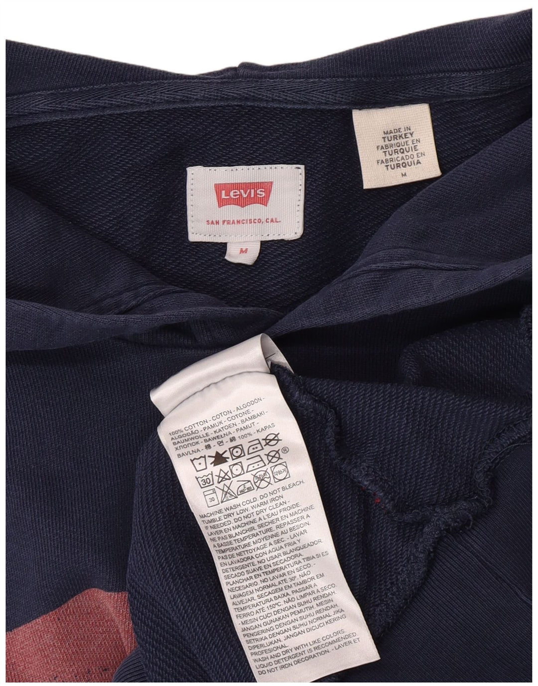 Levi's Pull à Capuche Graphic Homme Bleu Marine Moyen Coton
