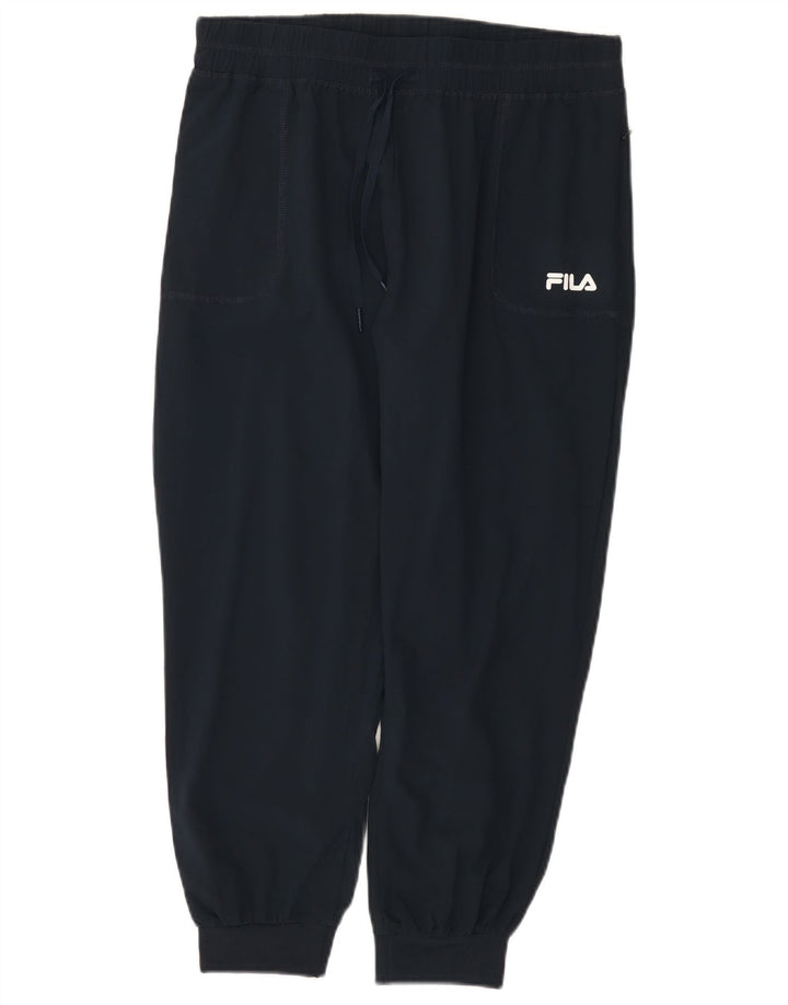 Fila Pantalon de survêtement pour femme Joggers UK 12 Bleu marine moyen Polyester