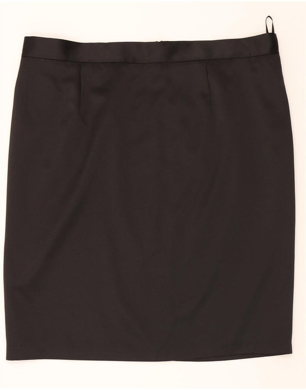 ANN HARVEY Jupe droite pour femme UK 22 2XL W44 Noir Polyester