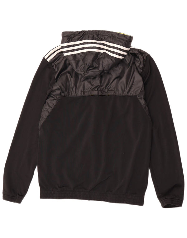 Adidas Veste de survêtement à capuche pour homme UK 38/40 Noir moyen Polyester