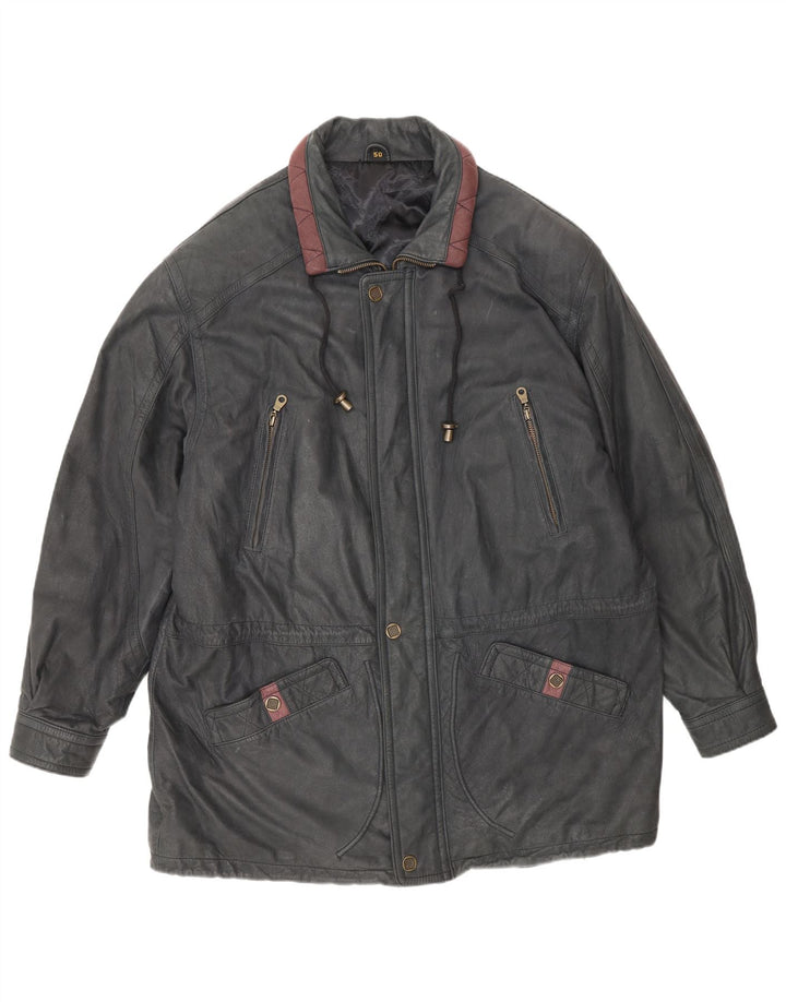 veste en cuir homme vintage IT 50 Grand Gris